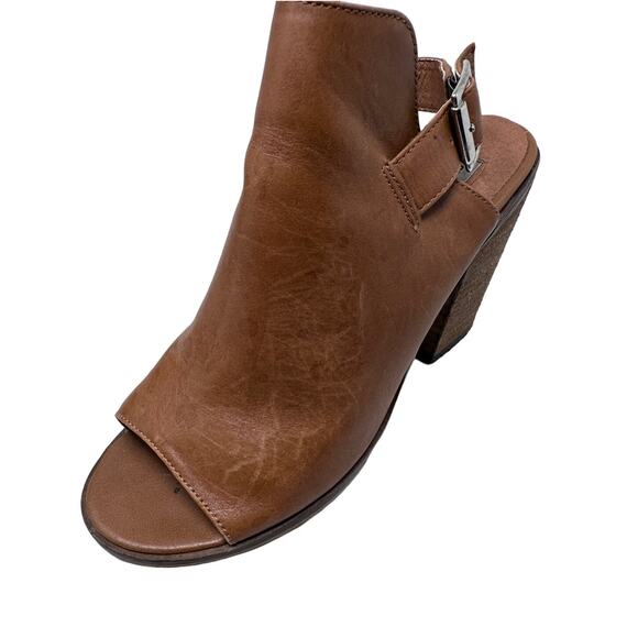 Steve Madden Talento brown leather peep toe heel size 8 - Picture 10 of 14